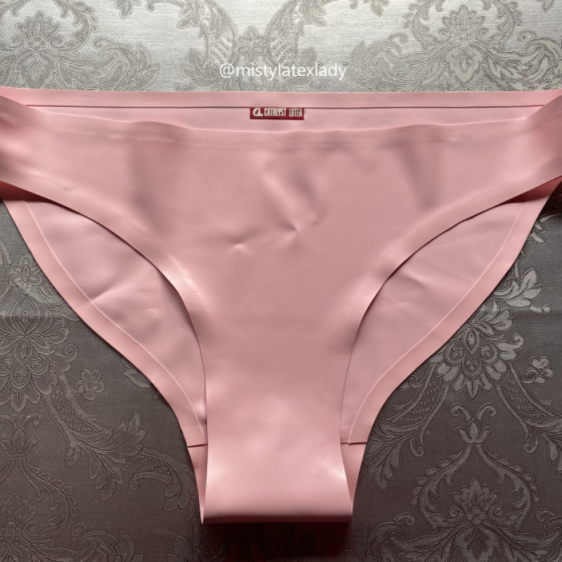 Pink latex knickers