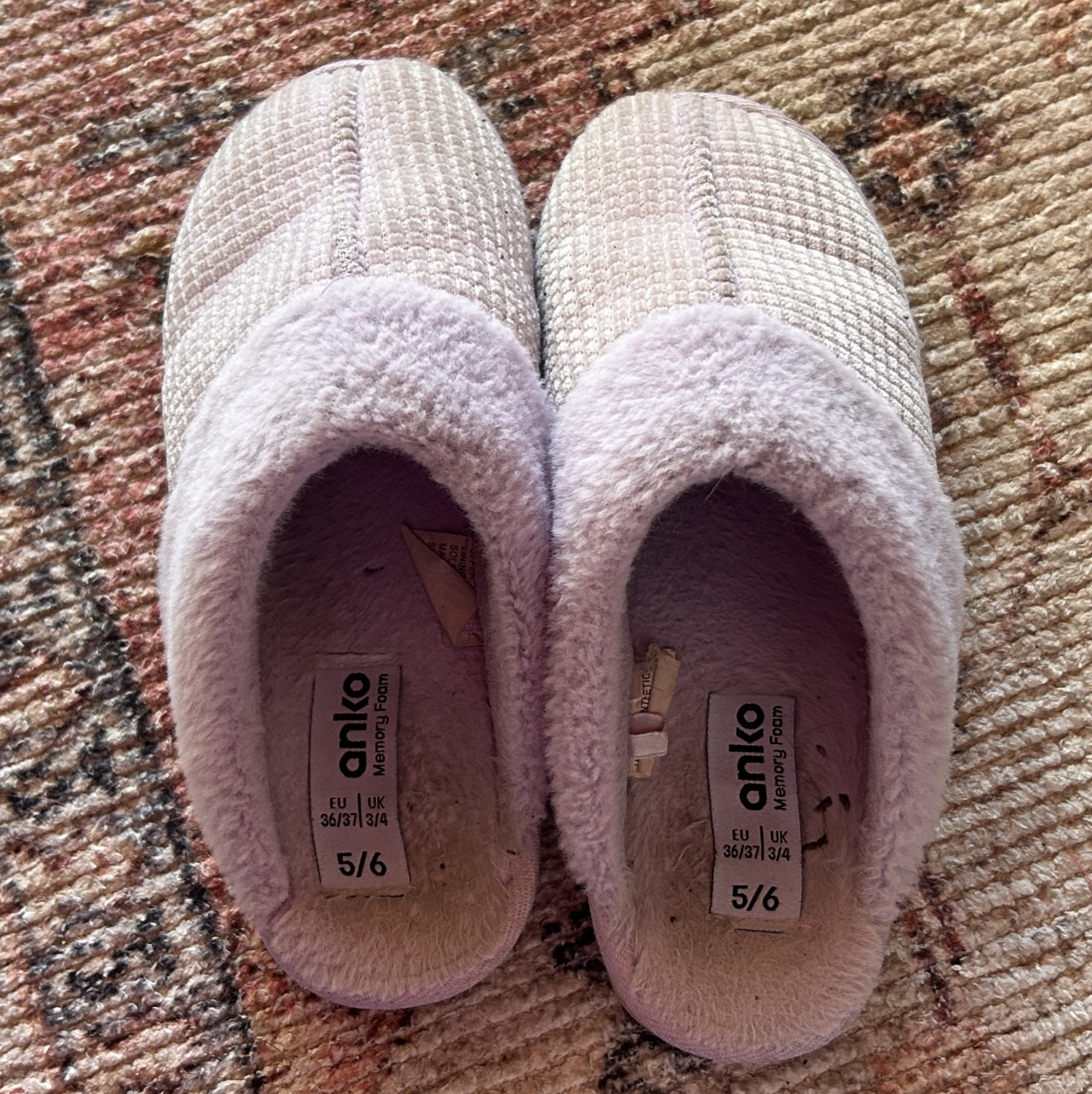 Very worn slippers
