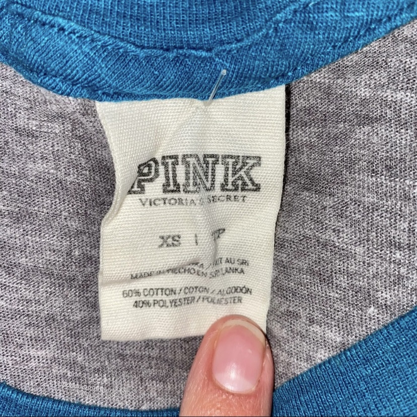 Victorias Secret PINK Grey Baseball Tee