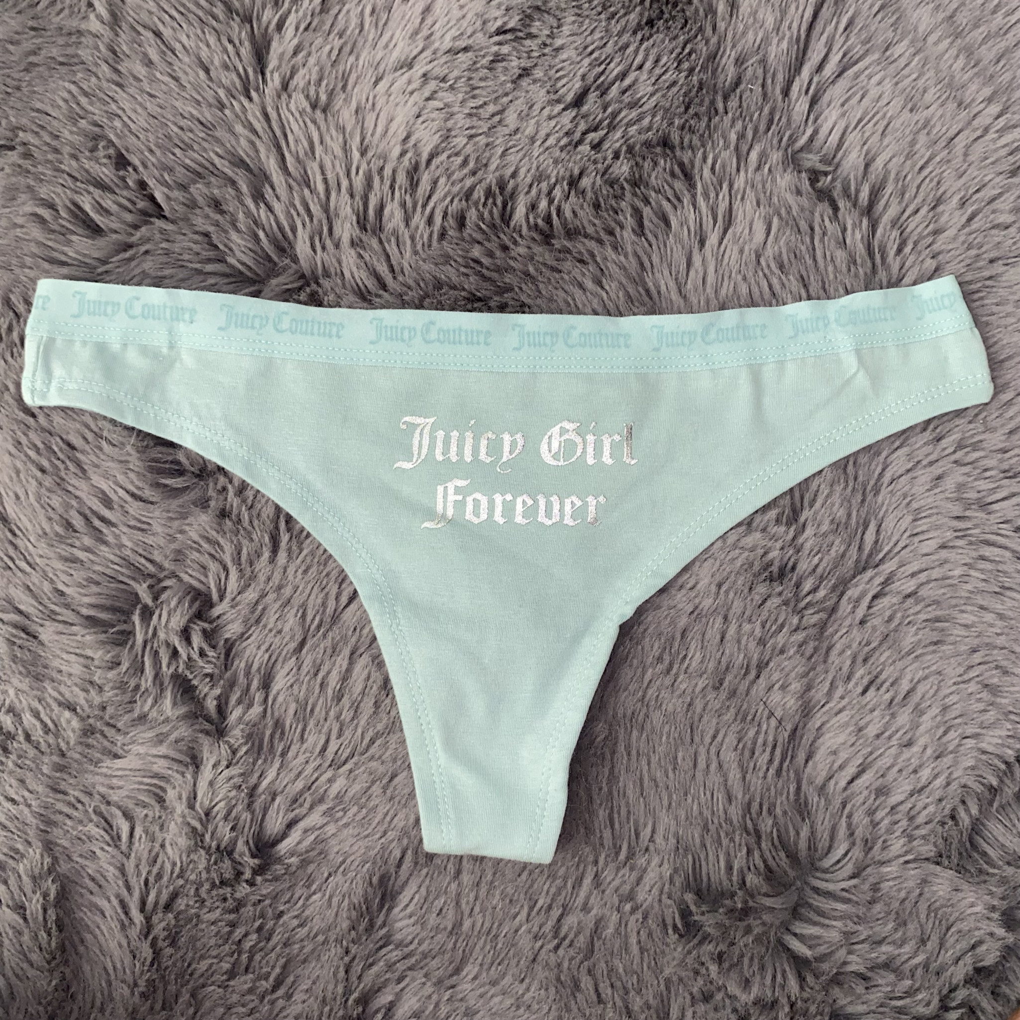 Juicy Couture Mint Cotton Thong Panties