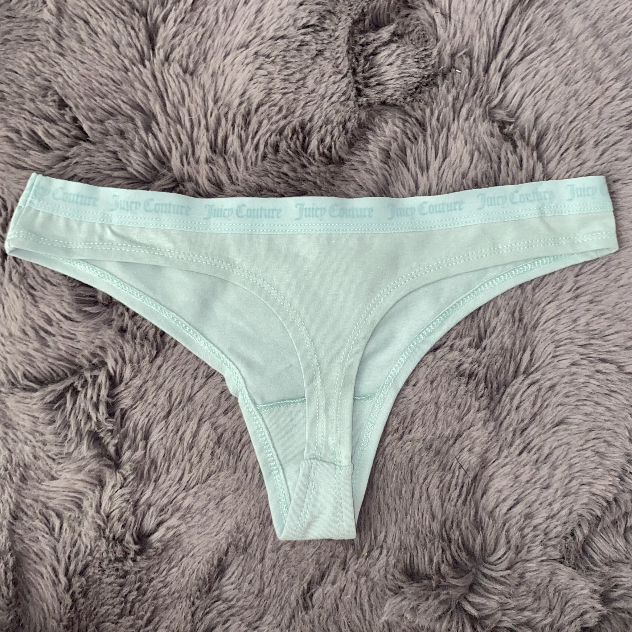 Juicy Couture Mint Cotton Thong Panties