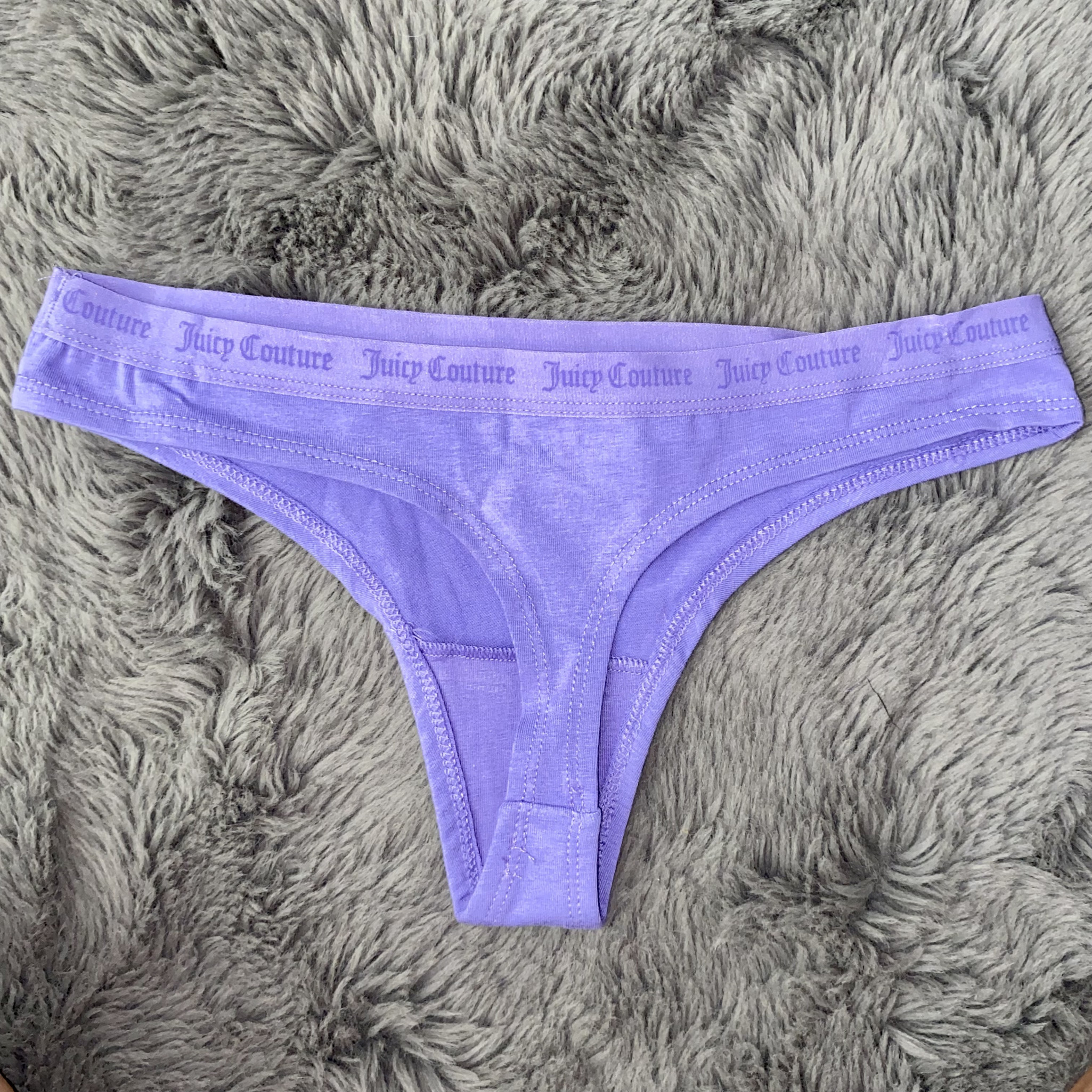 Juicy Couture Purple Cotton Thong Panties