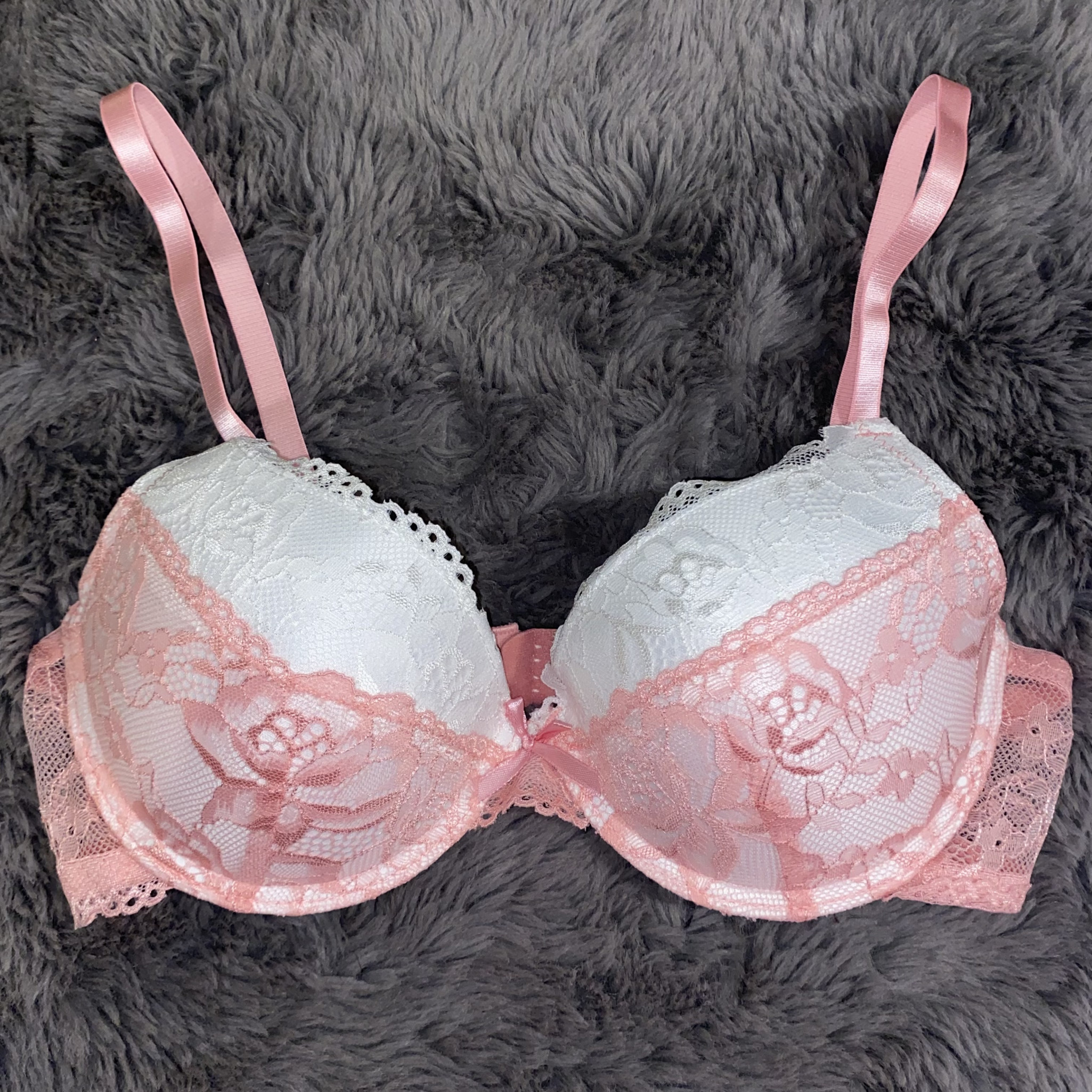 Pink Lace Lightly Lined Bra