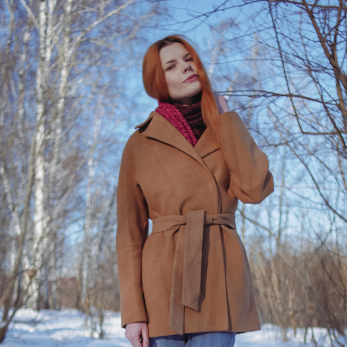 Winter forest walking