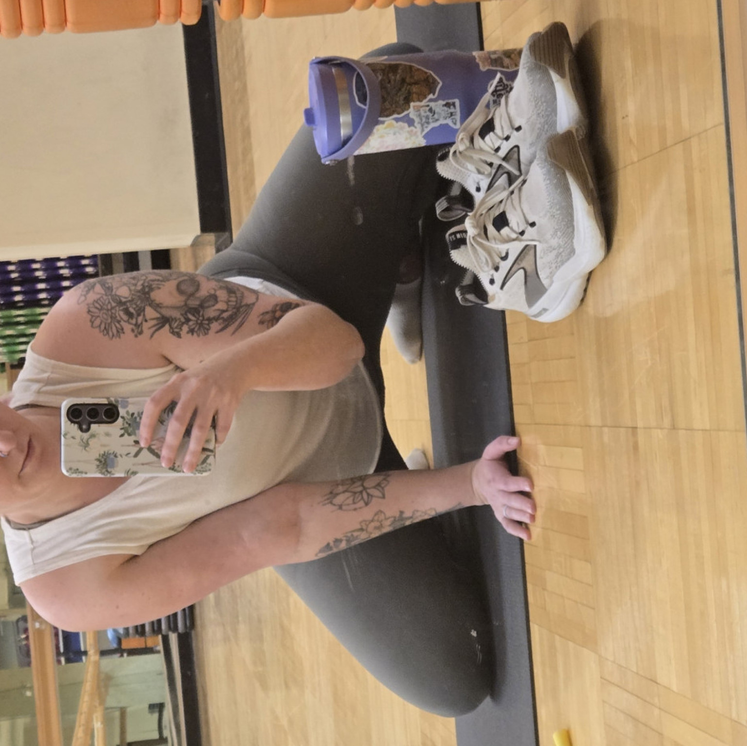 Stinky white gym socks