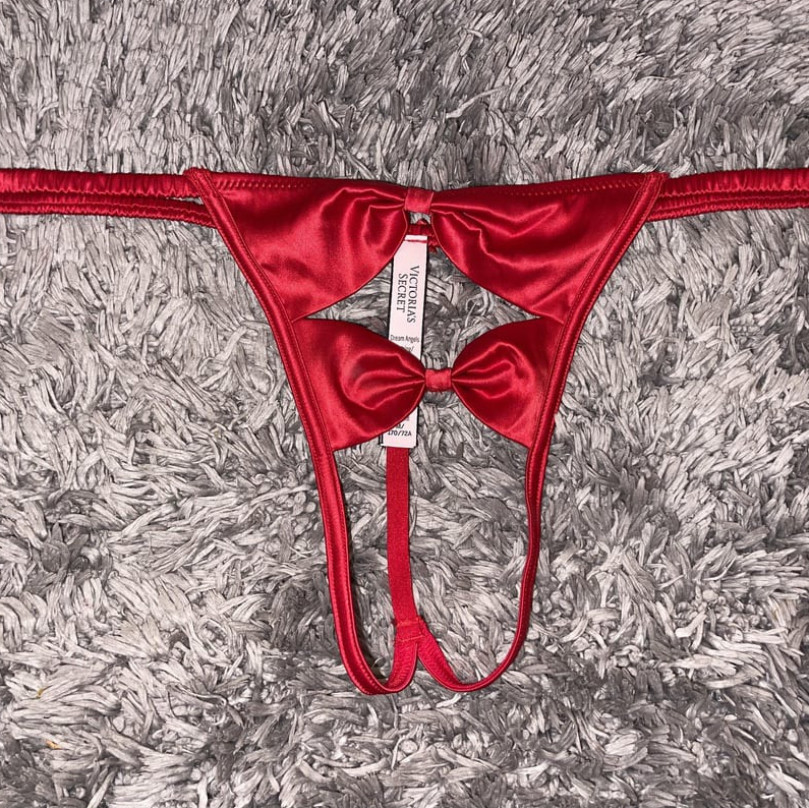 SALE Red Bow Crotchless GString