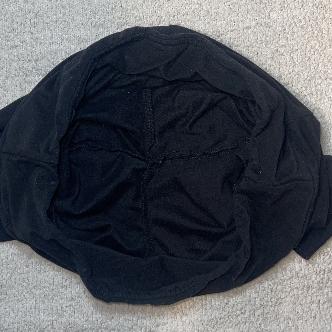 Black Cotton Biker Short
