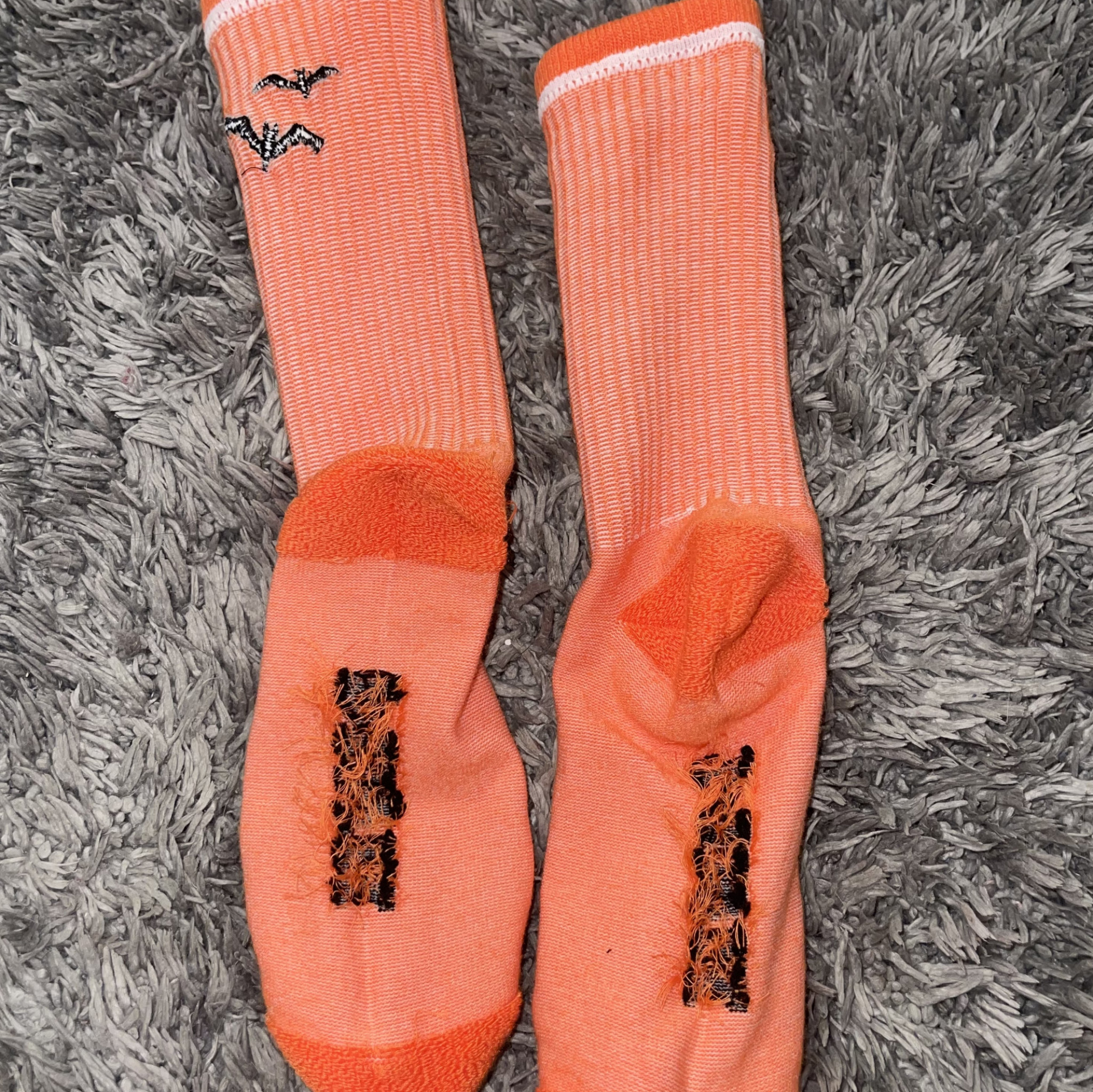 Orange Bat VS Crew Socks