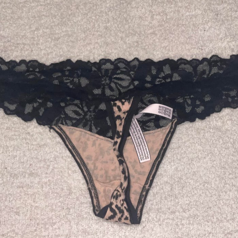 Cheetah Lace Strap Thong