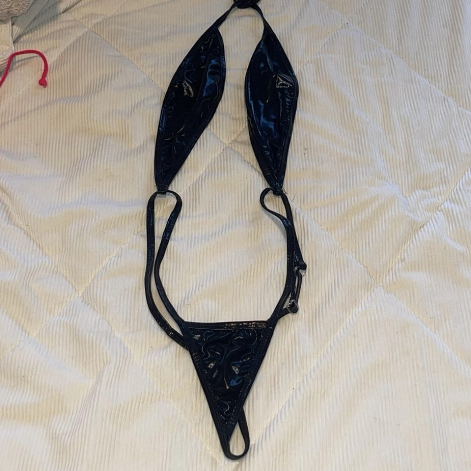 Black Shiny Micro Bikini Suit