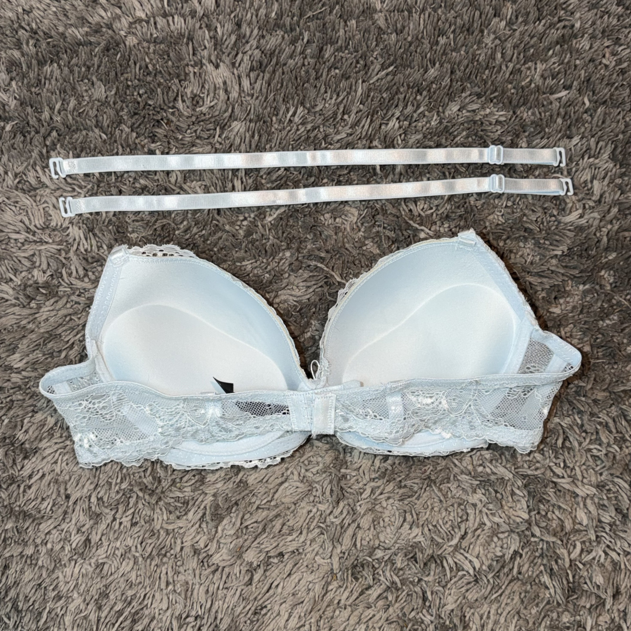 Blue Lace Pushup Bra