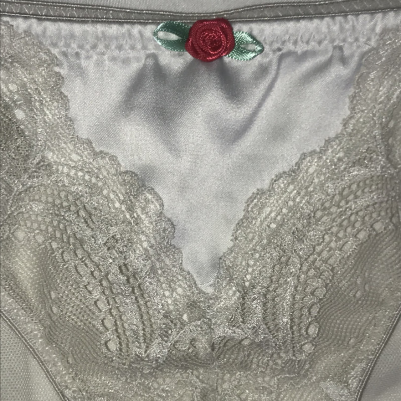 Angel White Silk Lace Panties