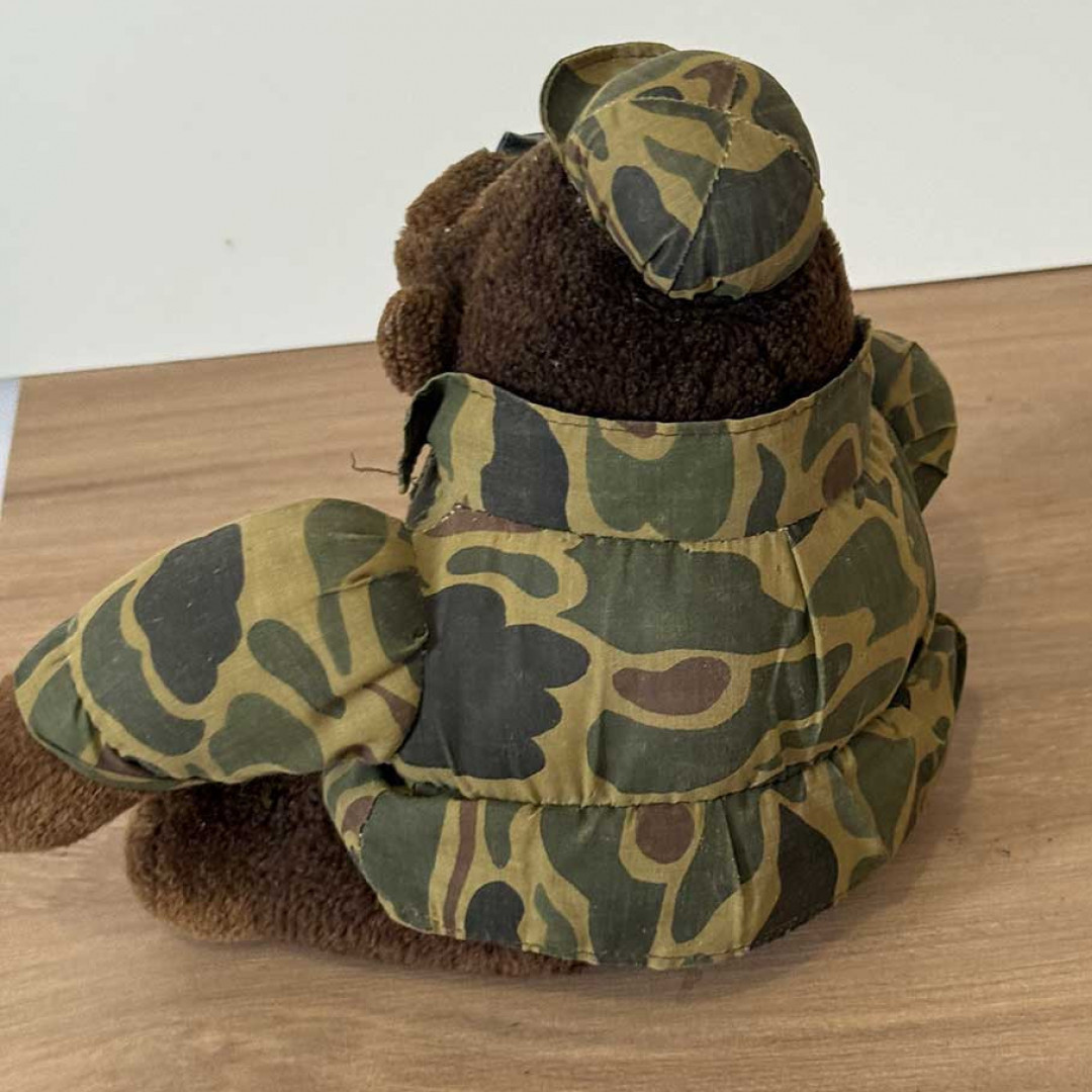 Army soldier plush monkey