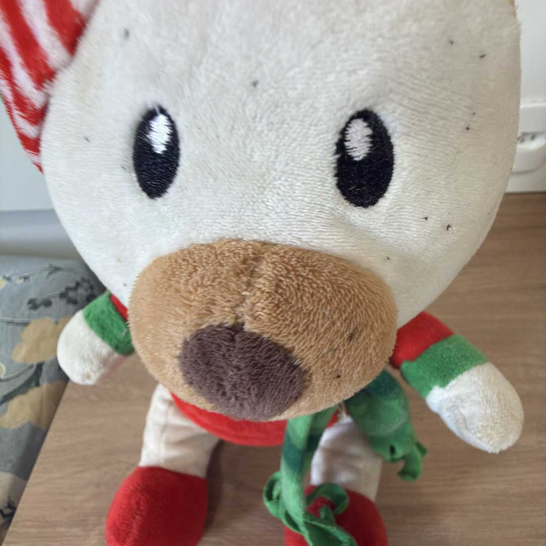Christmas polar bear plush