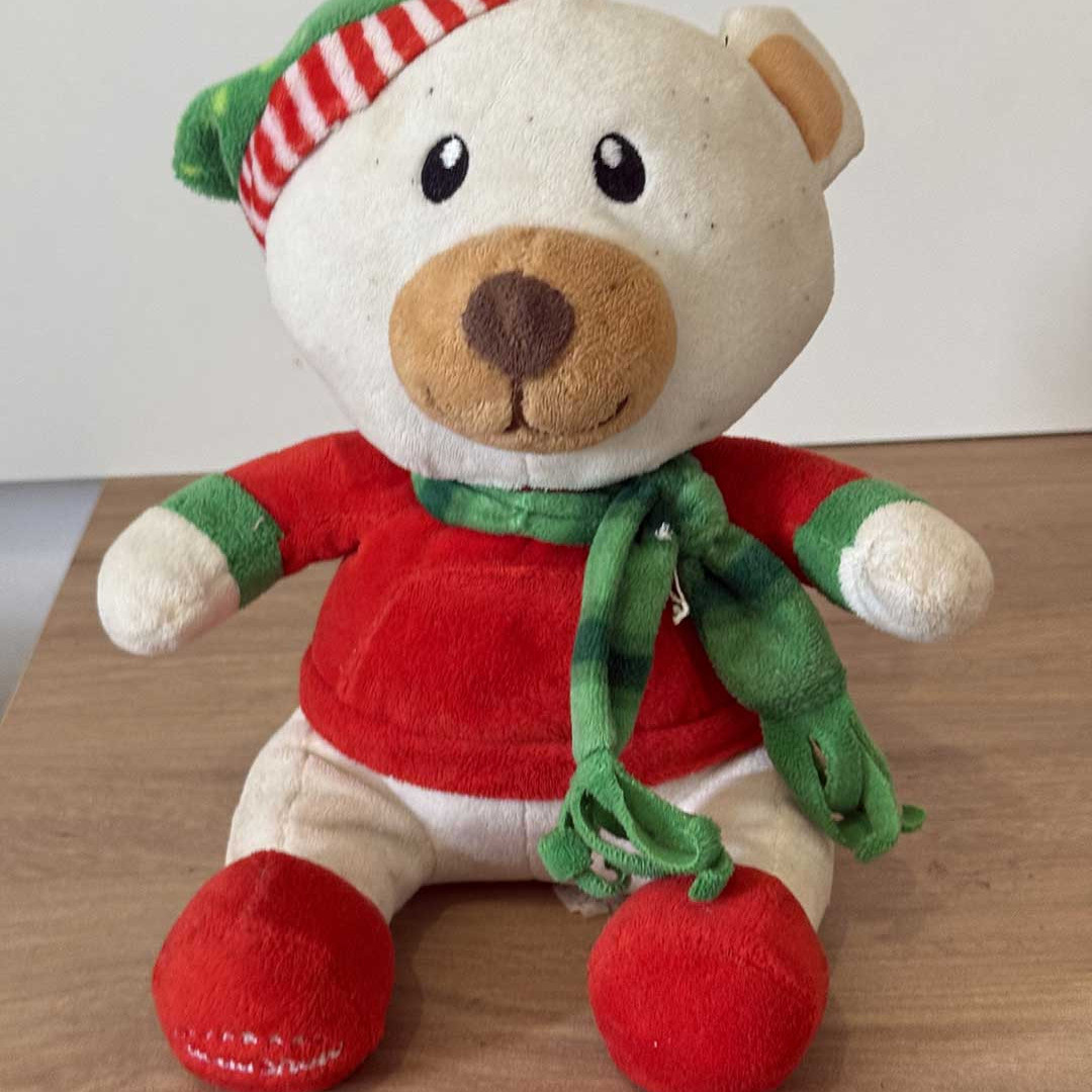 Christmas polar bear plush
