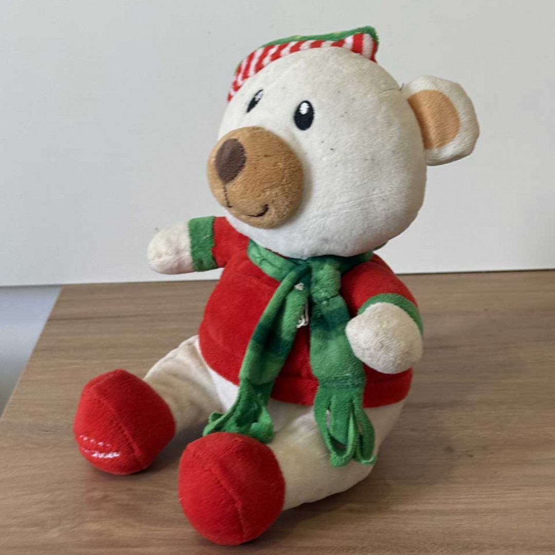Christmas polar bear plush