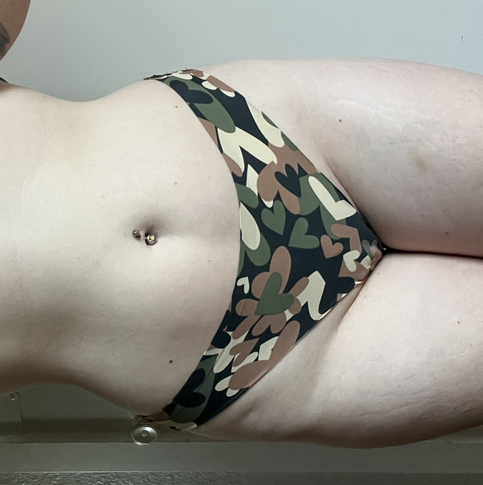 Camo heart panties