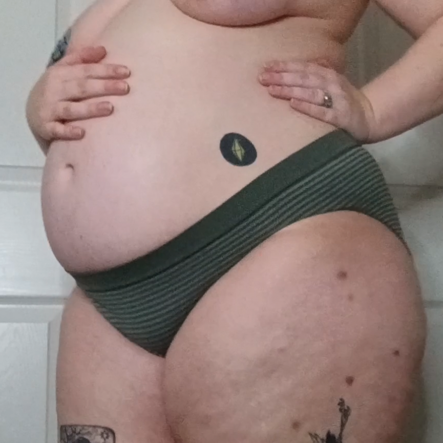 Green Striped Panties
