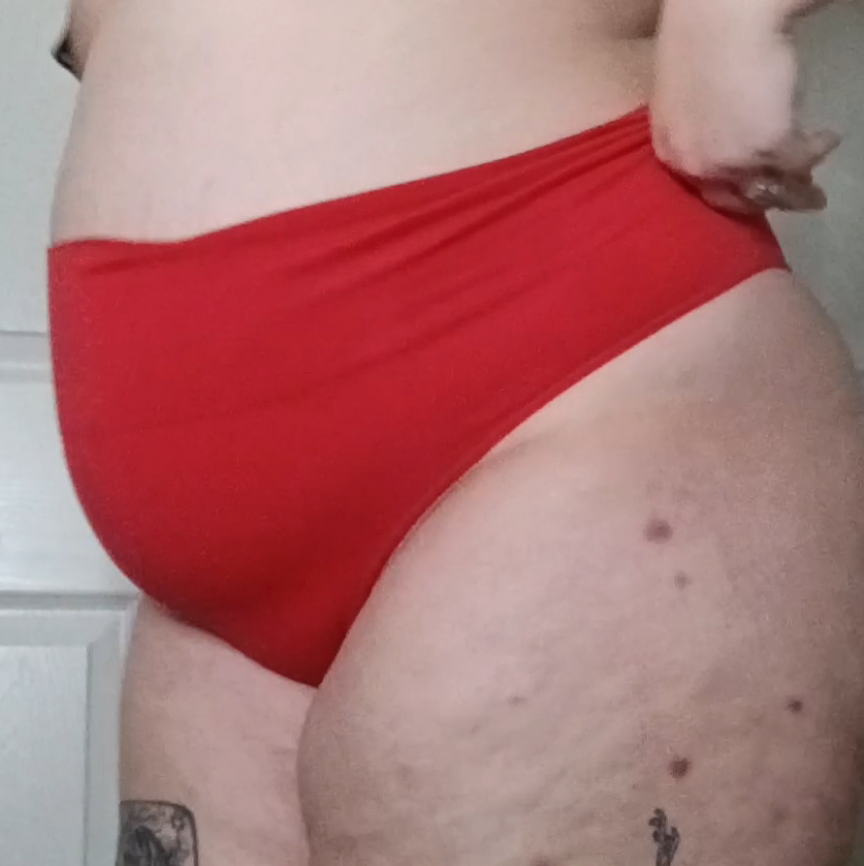 Red Panties With A Thong Back