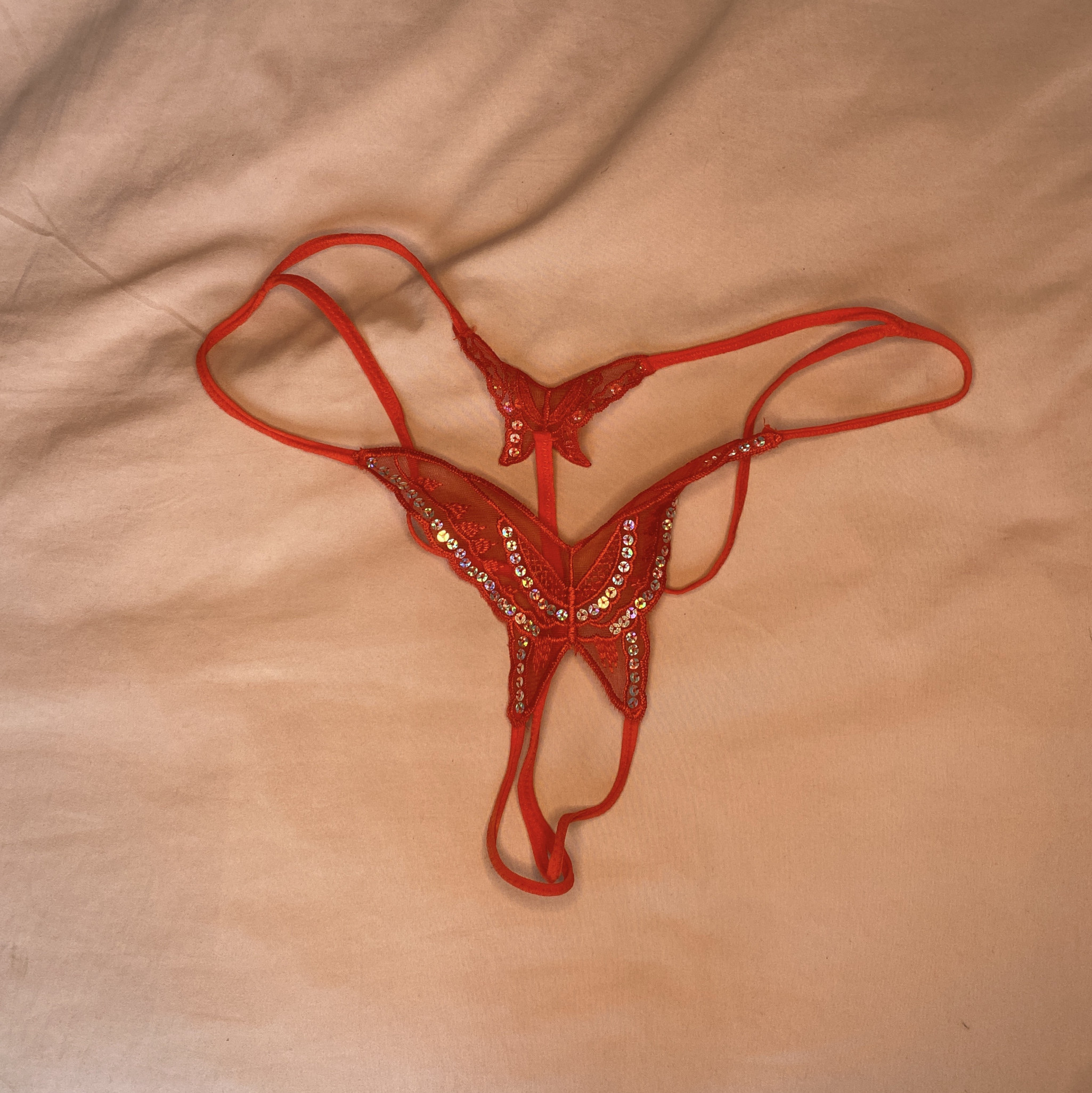 SEXY BUTTERFLY CROTCHLESS THONG