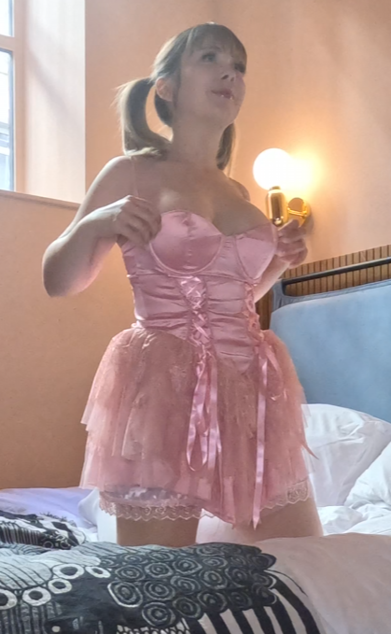 Pink Princess Dress and panties as worn by Cherry English