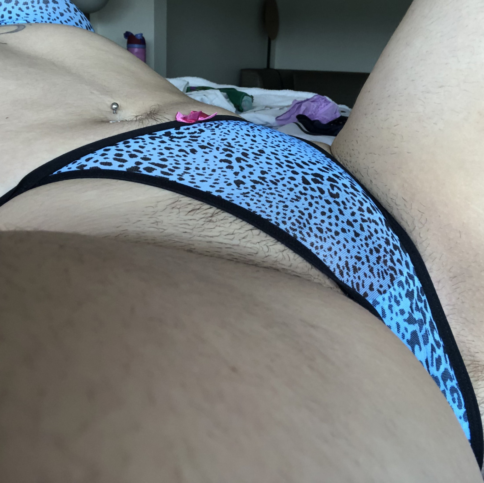 Sexy Mesh Baby Blue Cheetah Set