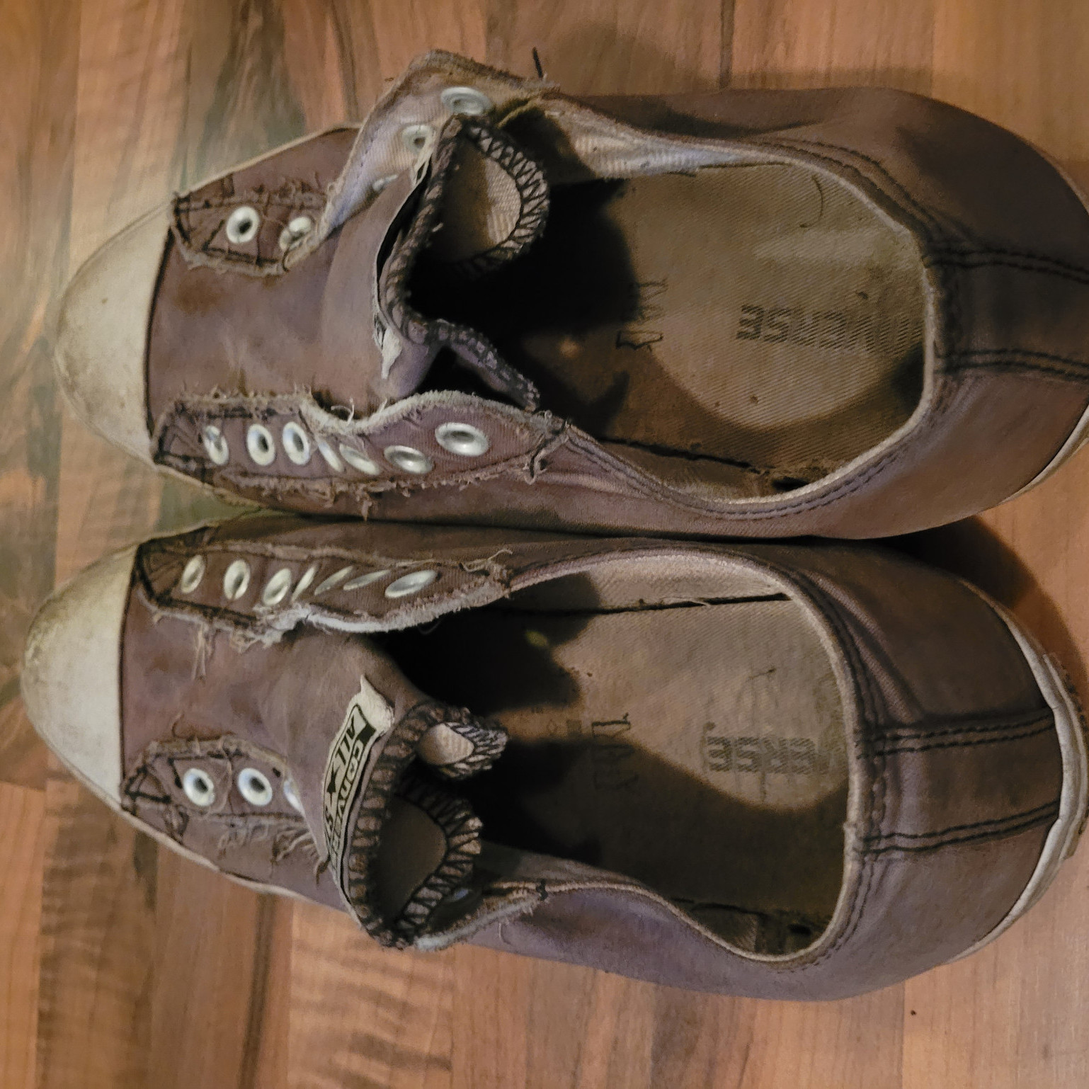 Purple Converse Slip On shoes