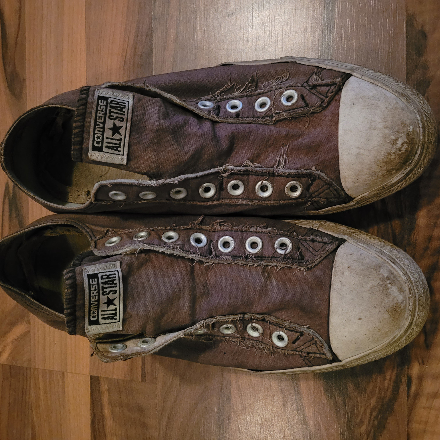 Purple Converse Slip On shoes