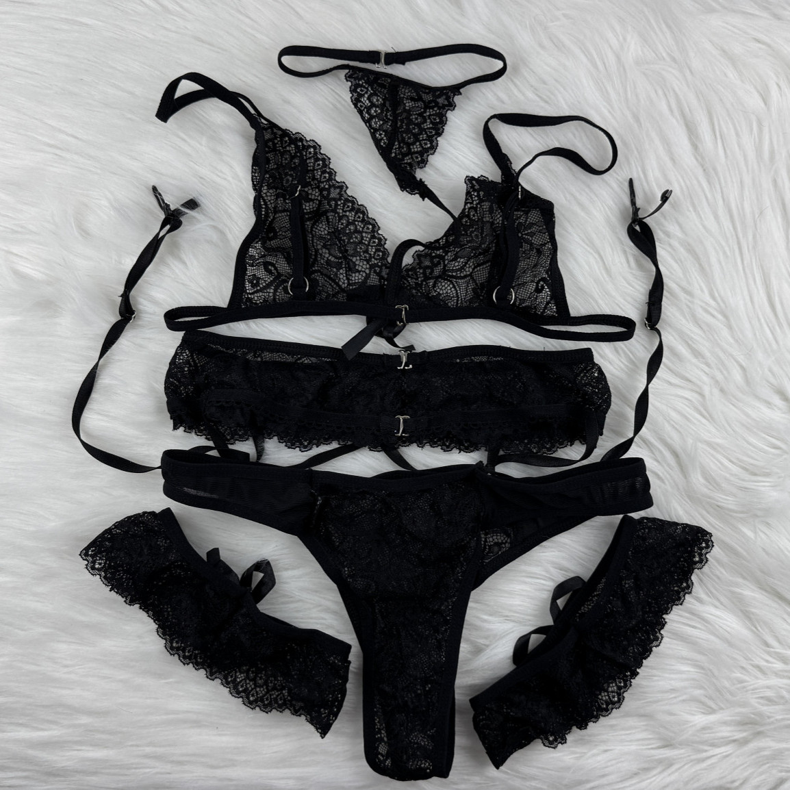Lacy Black Set