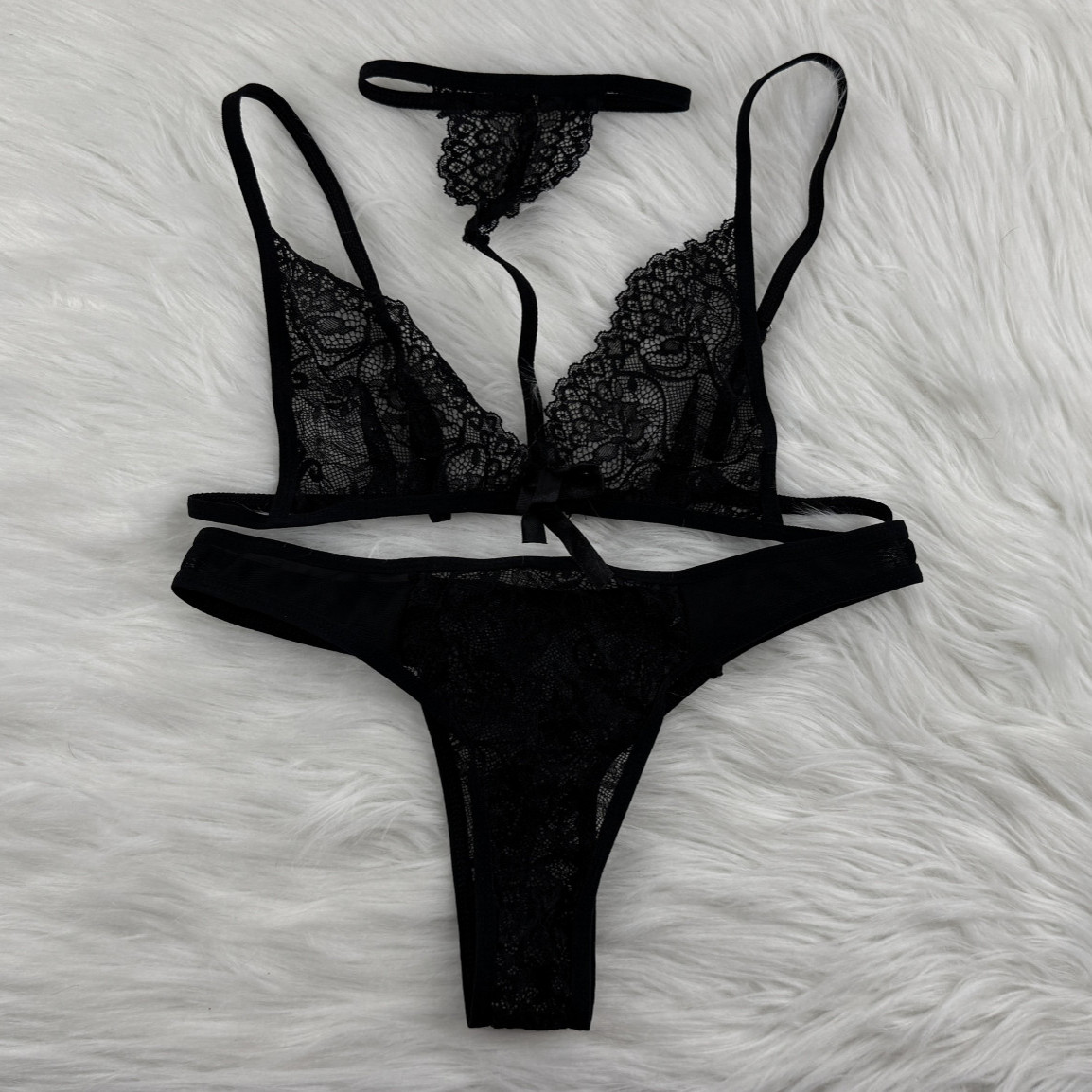 Lacy Black Set