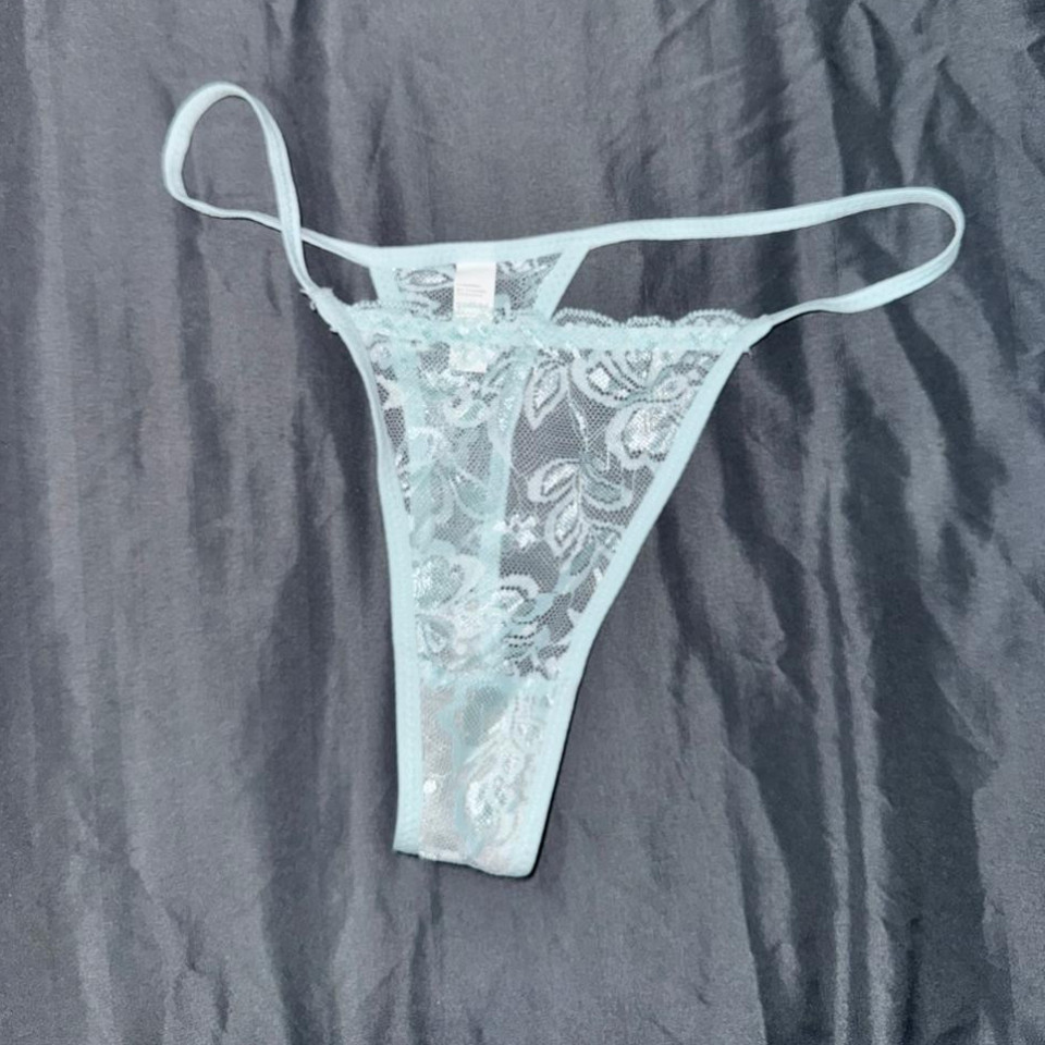 Light Blue Lace Thongs