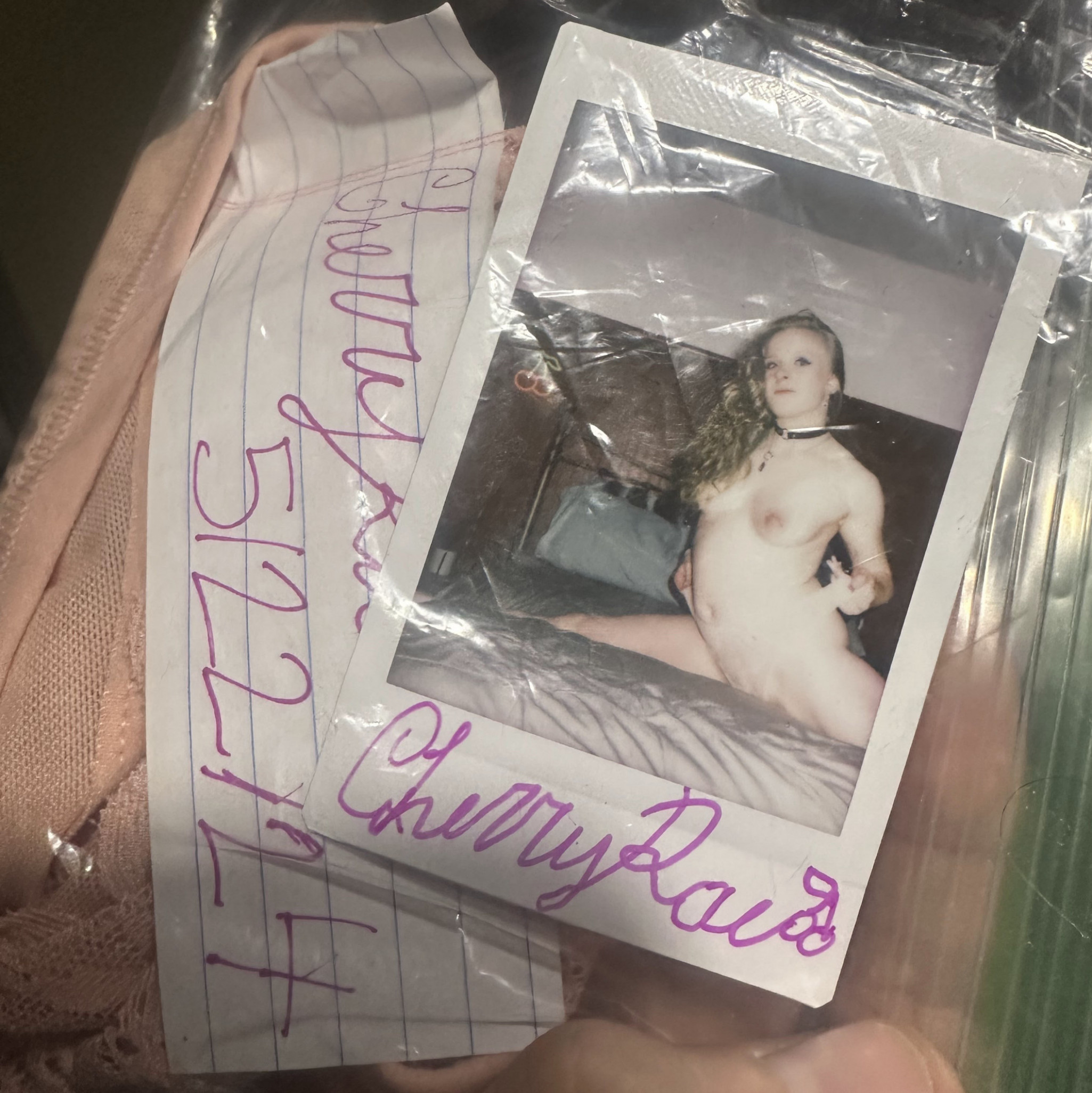 Peach Lace Used Panty Bundle Slut