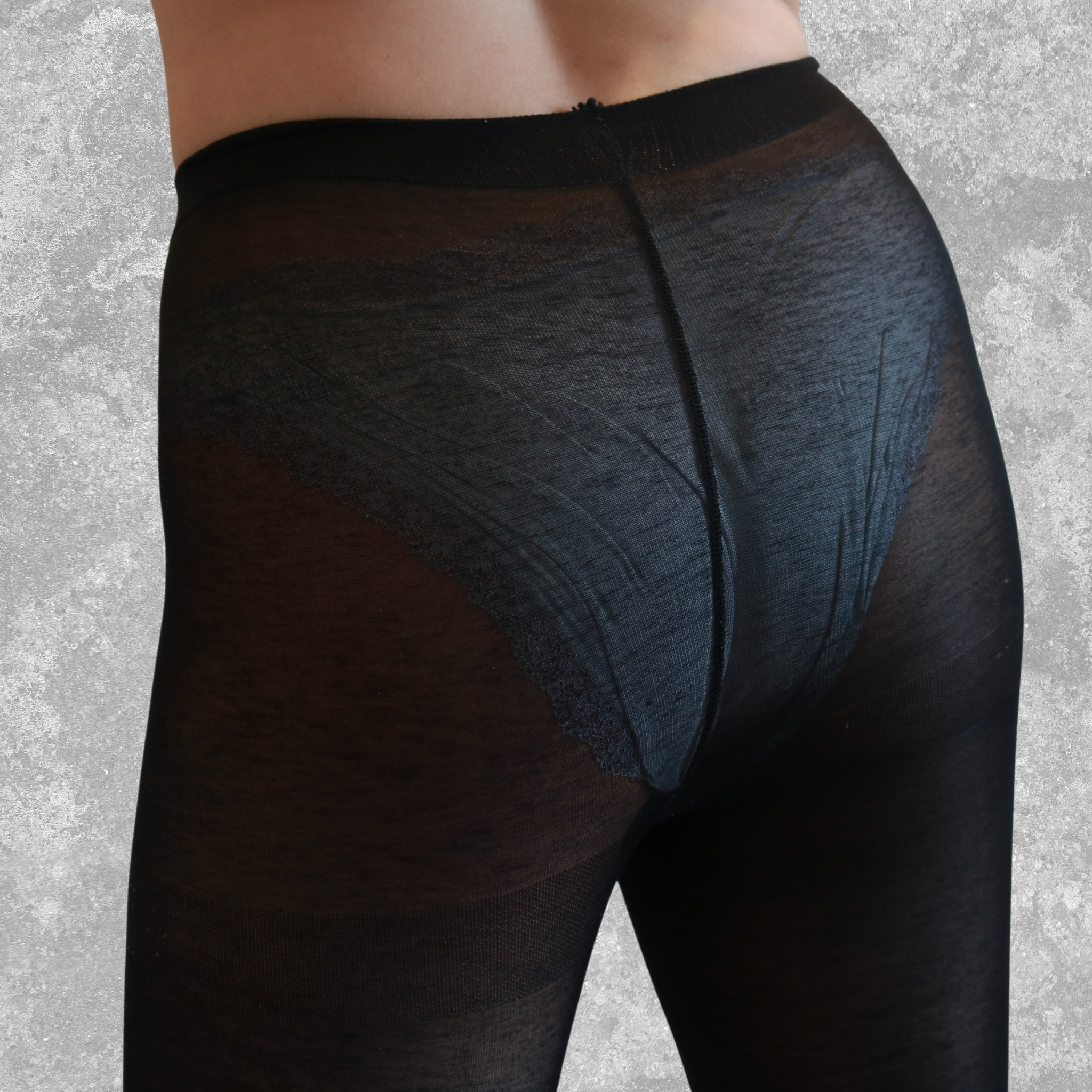 Worn Thick Black Tight