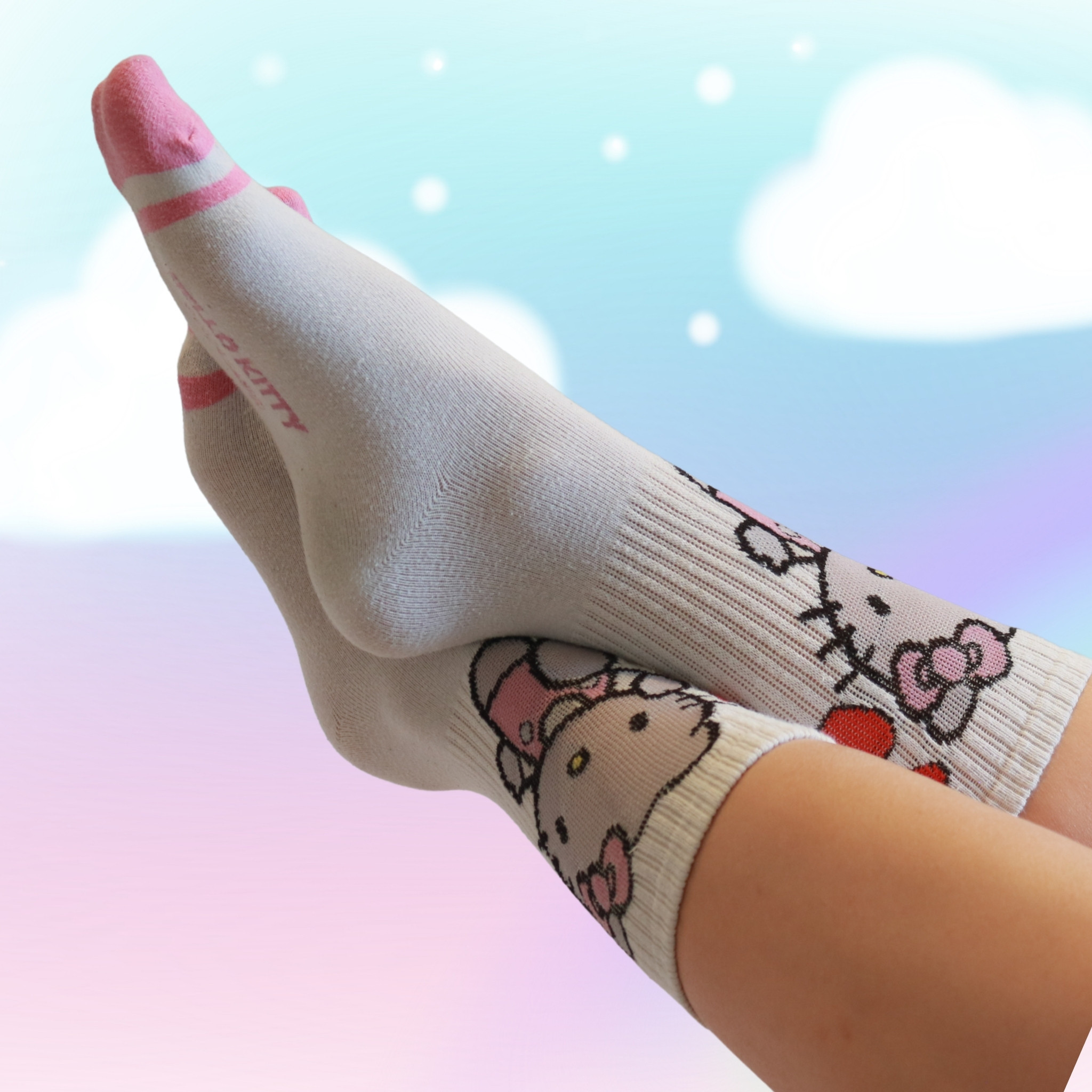 Worn Hello Kitty Gym Socks
