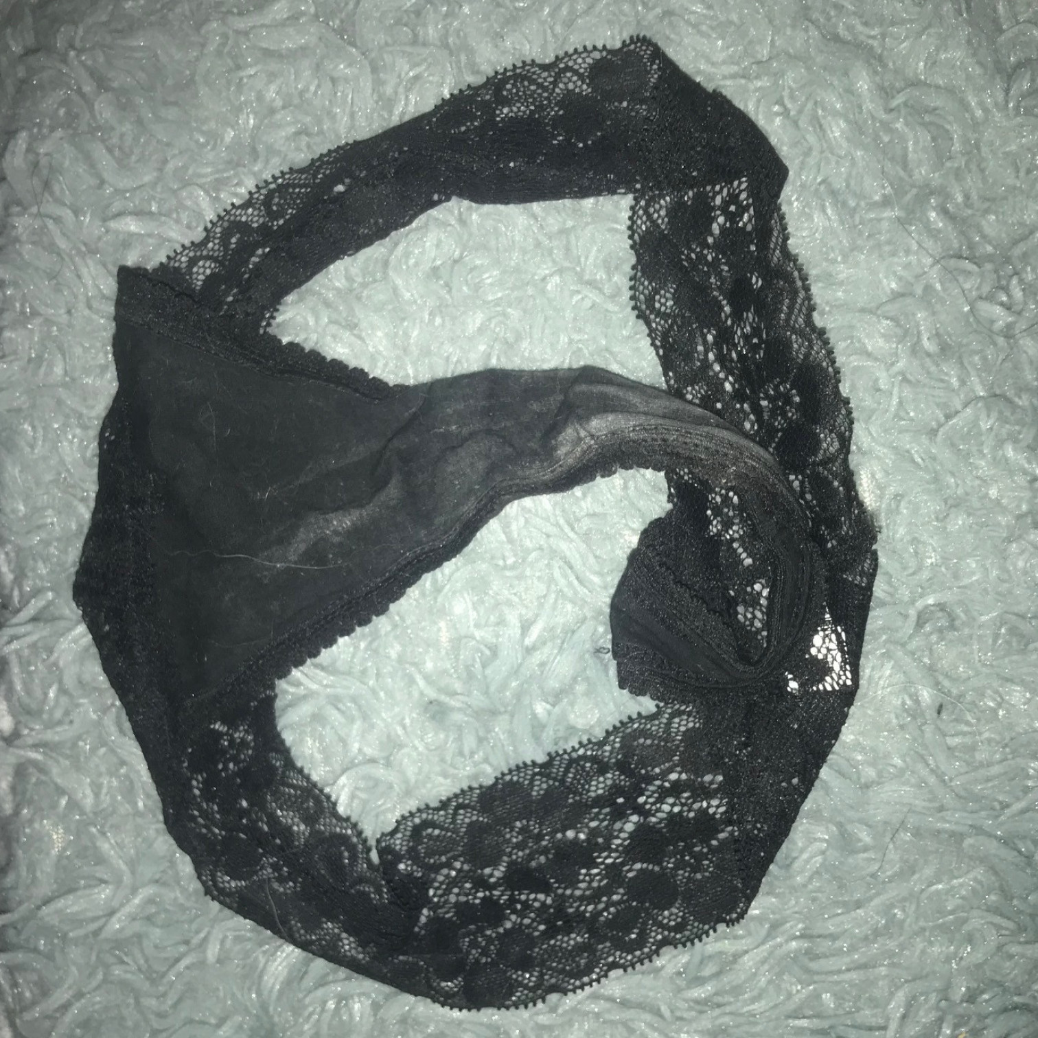 Well Worn Small Black Thong
