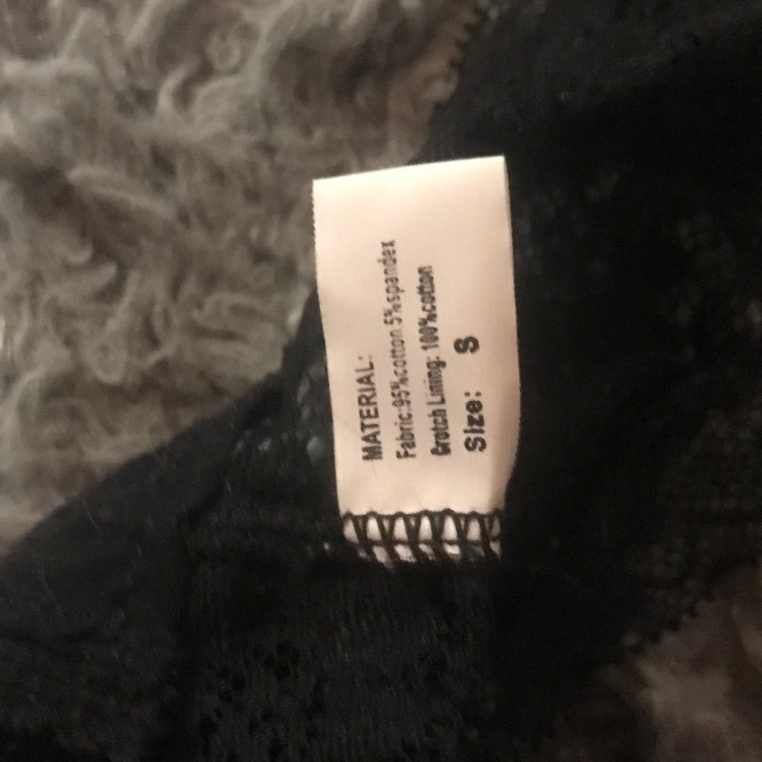 Well Worn Small Black Thong