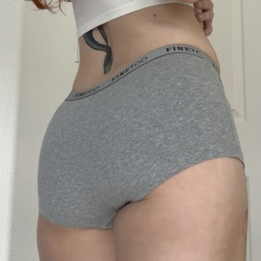 free US shipping: grey comfy cotton boyshort panties