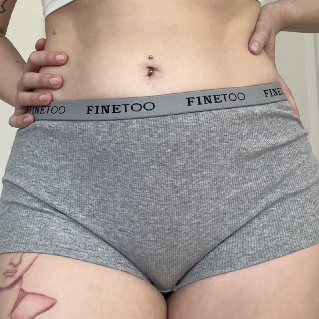 free US shipping: grey comfy cotton boyshort panties