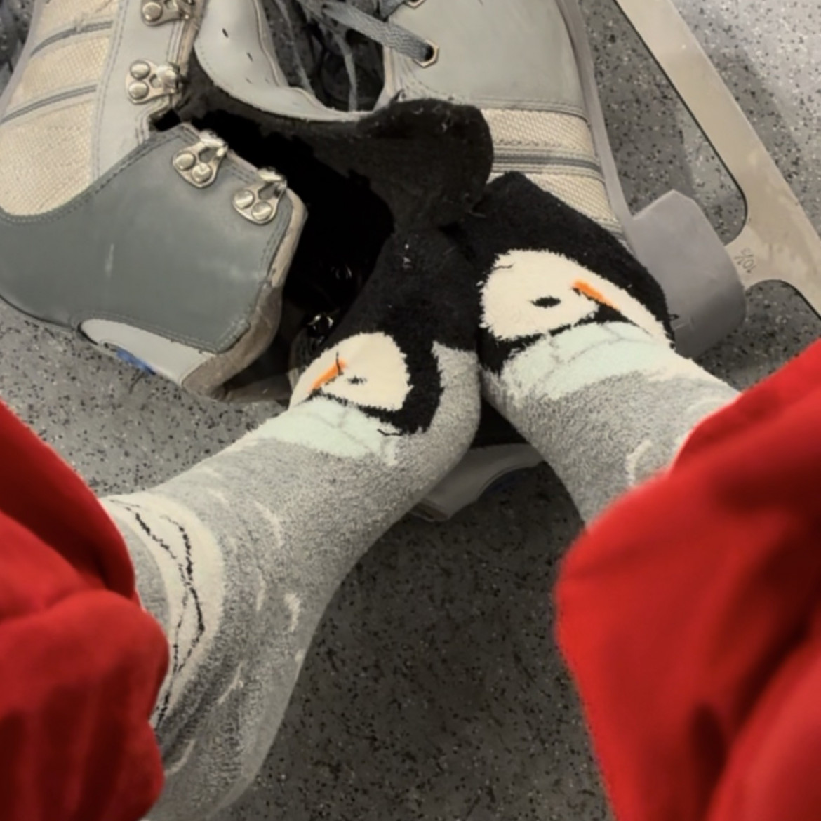 Cute Fuzzy Penguin Socks Size 8
