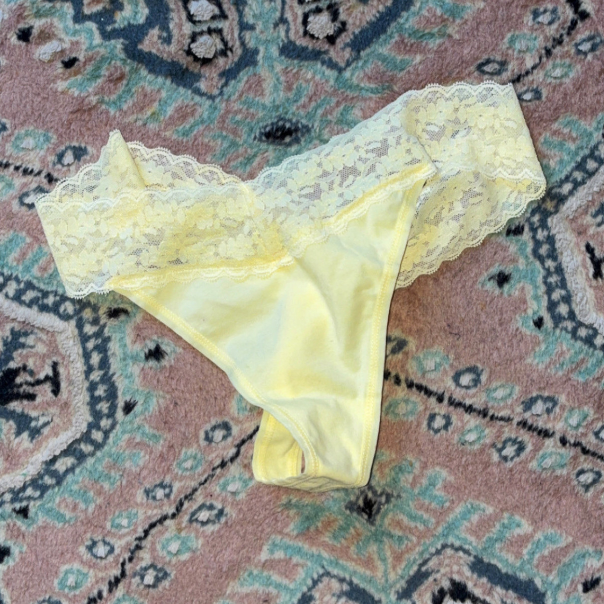 Buttery Yellow Lace Thong