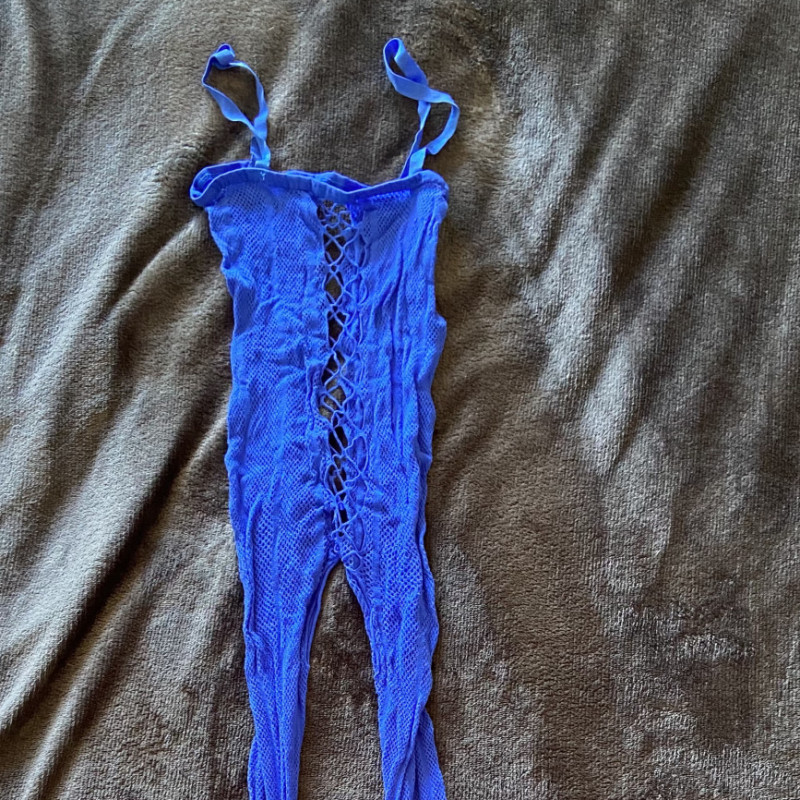 Blue lace bodystocking