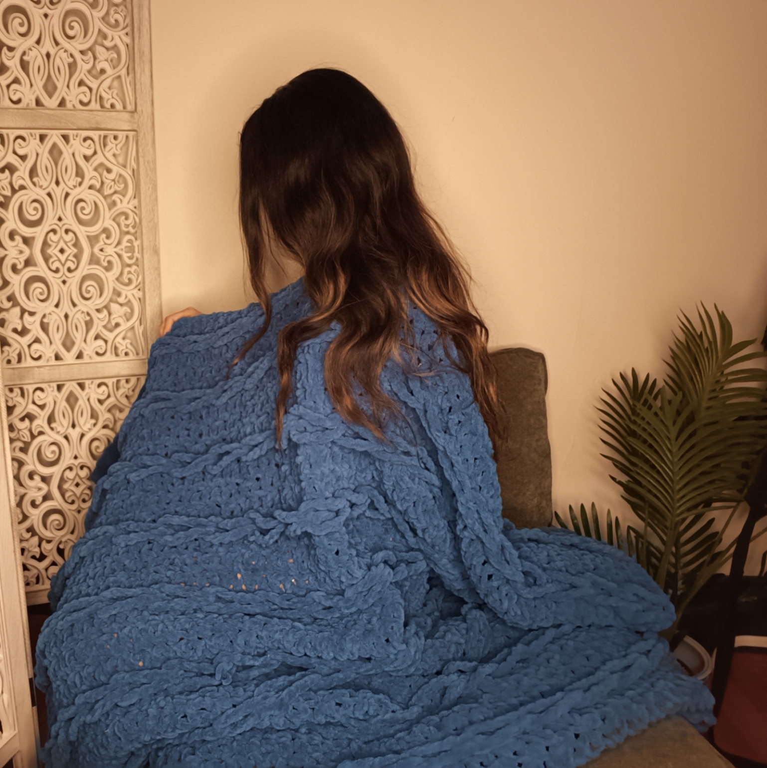 Handmade Chunky Cable Throw