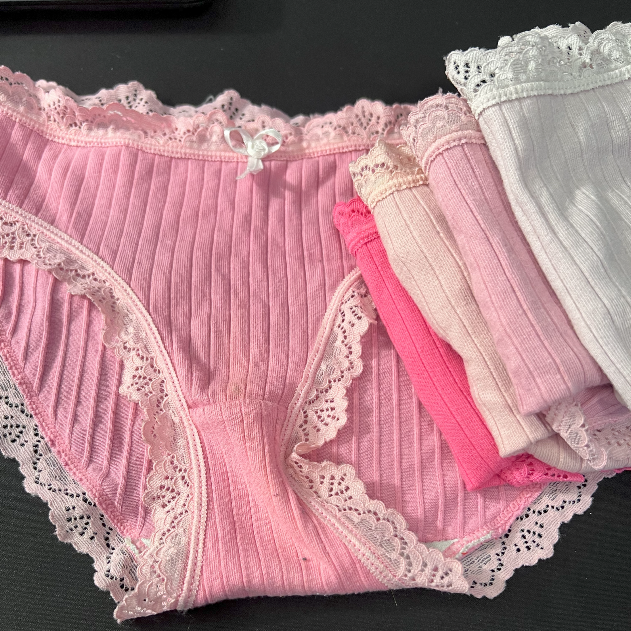 Cotton Pink Worn Redhead MILF Dirty Panties