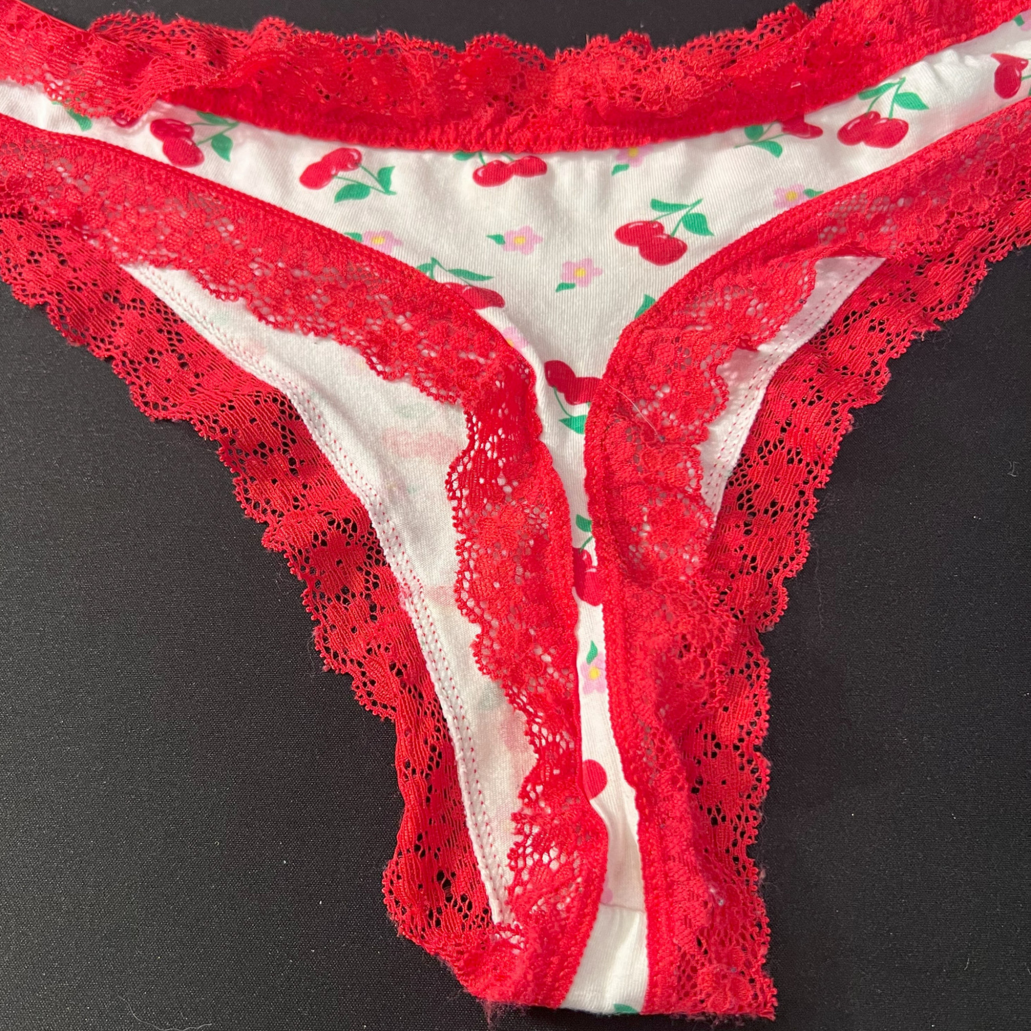 Red and White Cherry Dirty MILF Ginger Panties