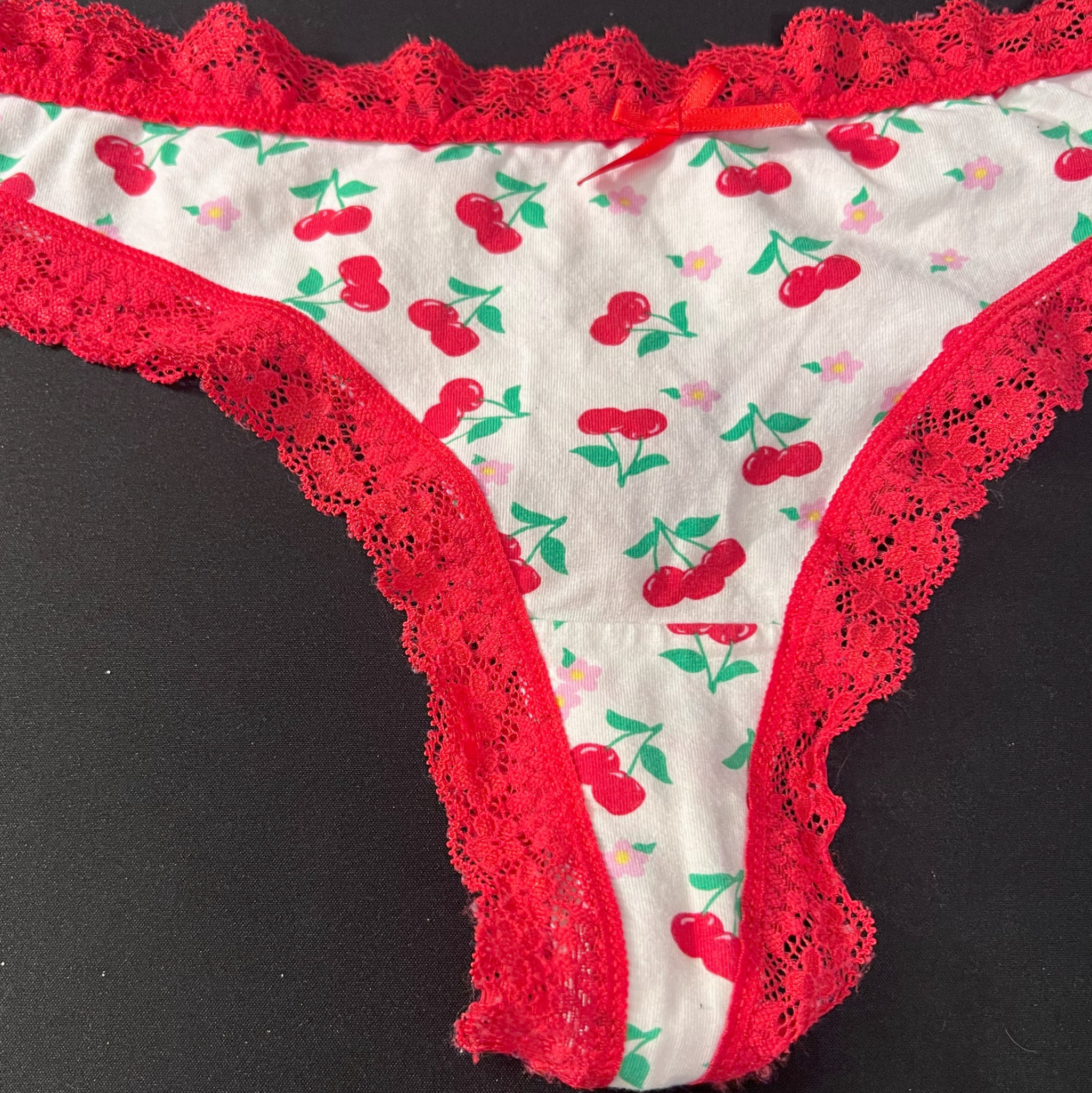 Red and White Cherry Dirty MILF Ginger Panties