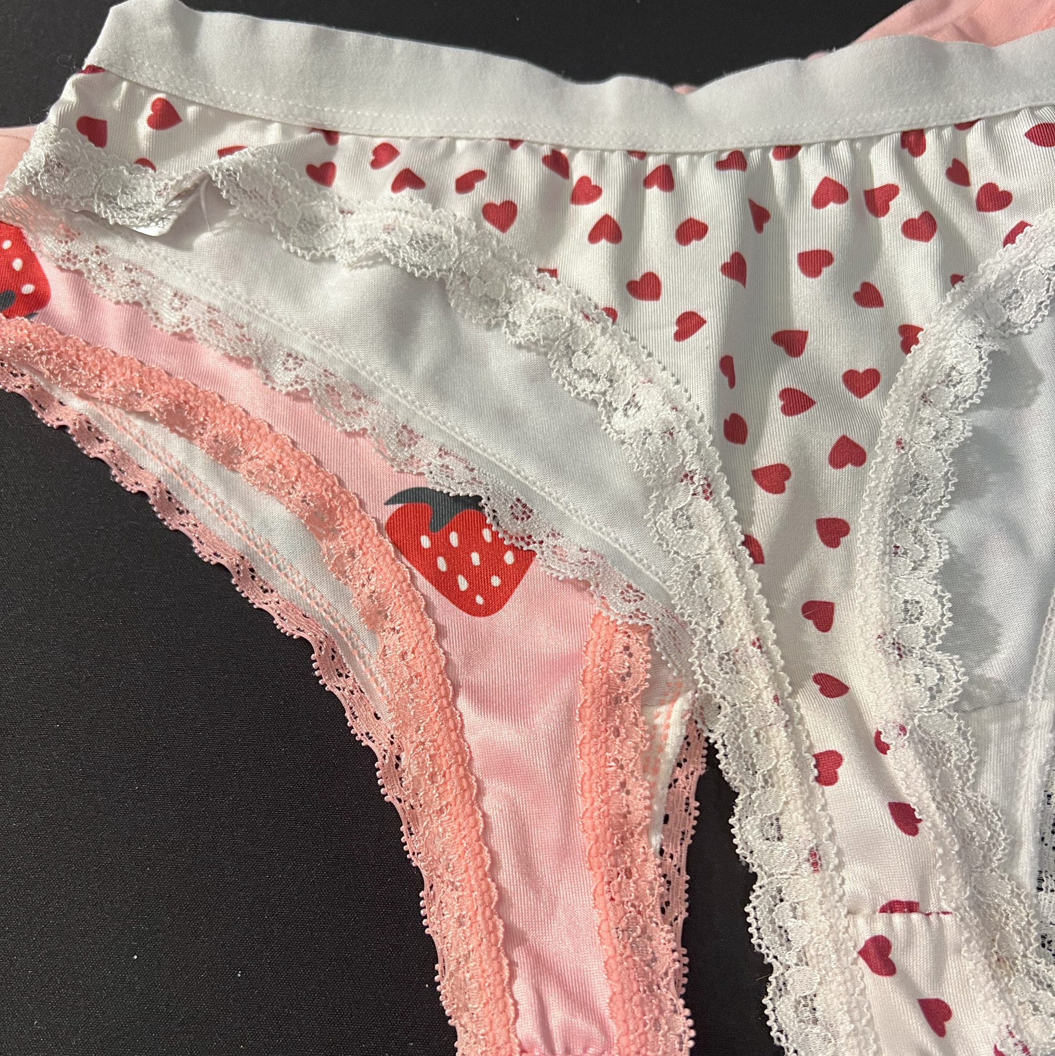 Pink Strawberry Soft MILF Redhead Panties