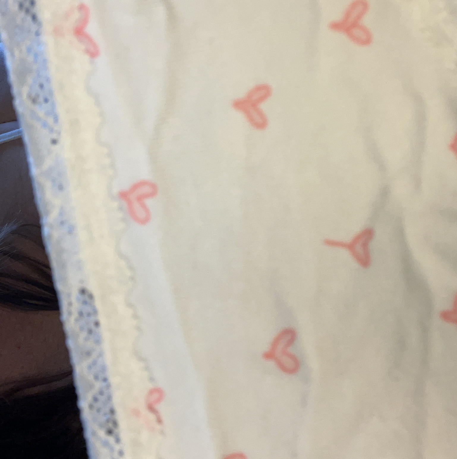 Pink heart cotton panties