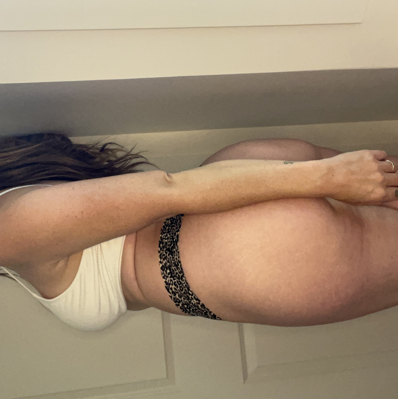 Cheetah print thong