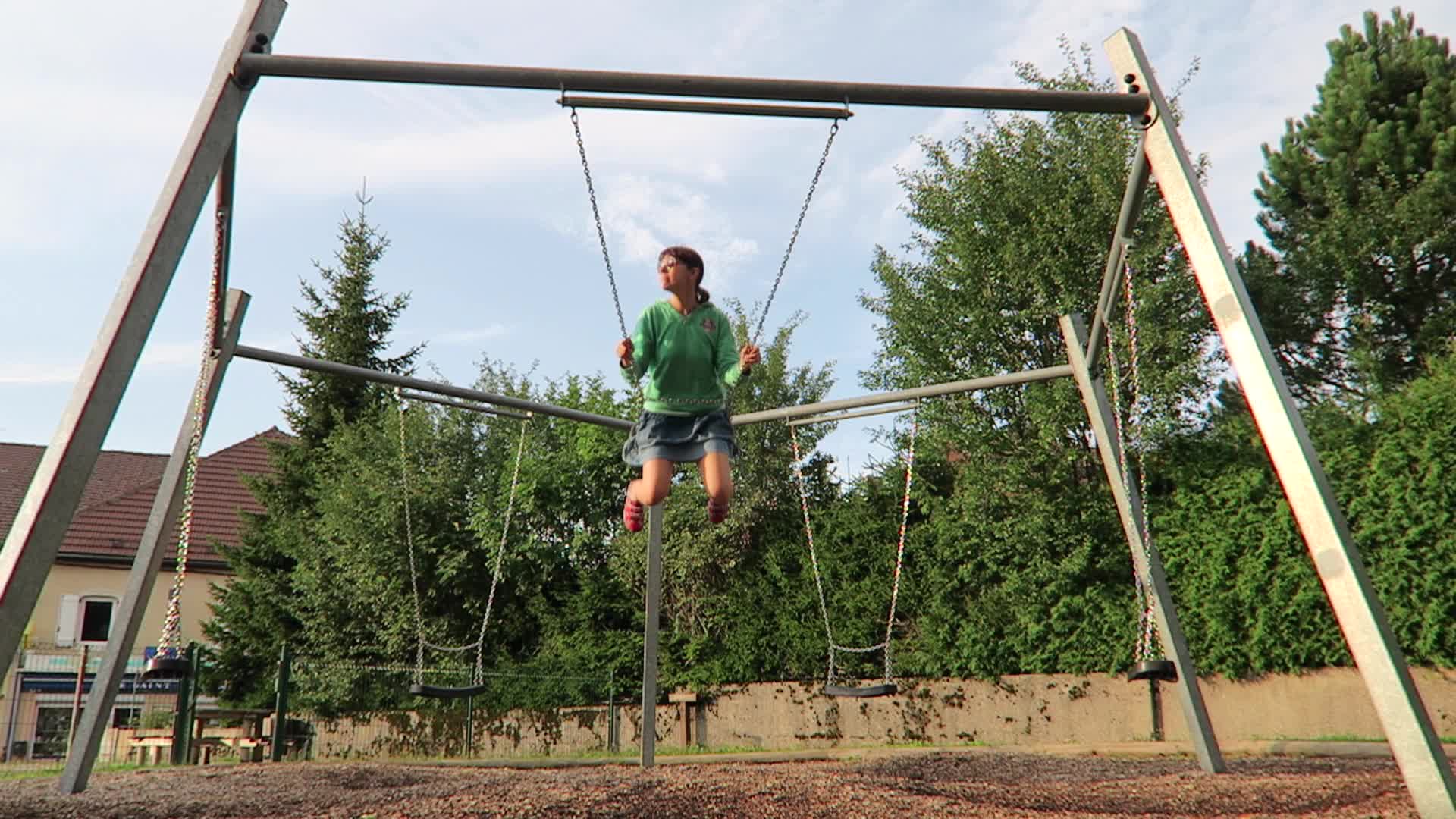 Public Playground Swing Pussy Flashing