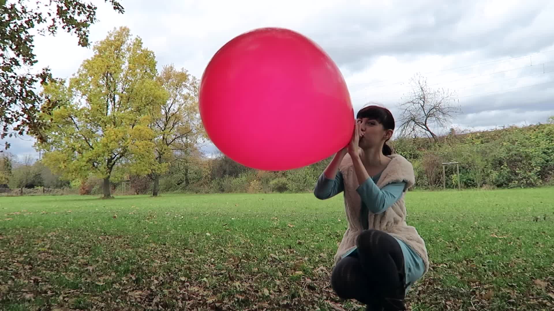 36 Inch Red Balloon Popping Outdoor